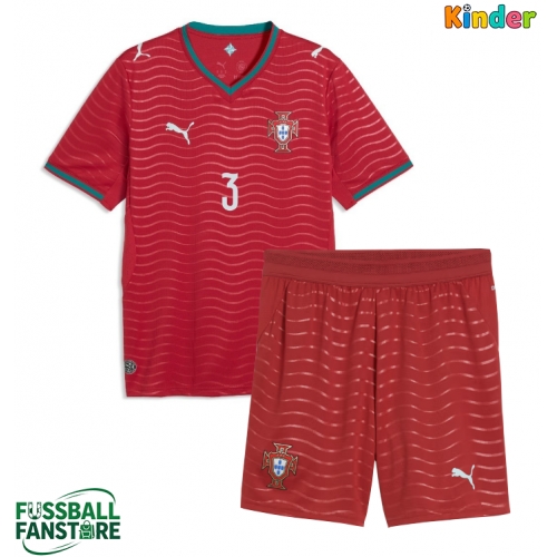 Portugal Ruben Dias #3 Replik Heimtrikot Kinder WM 2026 Kurzarm (+ Kurze Hosen)